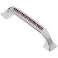 Wisdom Stone Bellissima Cabinet Pull, 96mm 3-3/4in Center to Center, Polished Chrome with Pink Crystals 411196CH-P